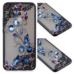 Butterfly Lace Diamond Flower Soft TPU Back Cover for Huawei Mate 20 Lite