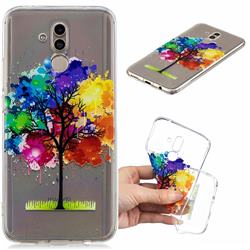 Oil Painting Tree Clear Varnish Soft Phone Back Cover for Huawei Mate 20 Lite
