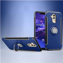 Armor Anti Drop Carbon PC + Silicon Invisible Ring Holder Phone Case for Huawei Mate 20 Lite - Sapphire
