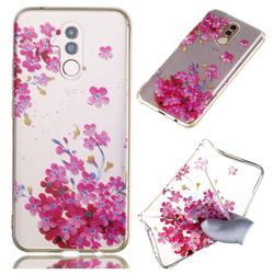 Plum Blossom Bloom Super Clear Soft TPU Back Cover for Huawei Mate 20 Lite