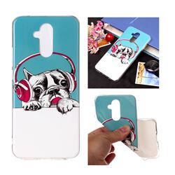 Headphone Puppy Noctilucent Soft TPU Back Cover for Huawei Mate 20 Lite