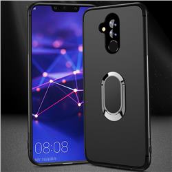 Anti-fall Invisible 360 Rotating Ring Grip Holder Kickstand Phone Cover for Huawei Mate 20 Lite - Black