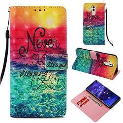 Colorful Dream Catcher 3D Painted Leather Wallet Case for Huawei Mate 20 Lite