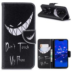 Crooked Grin Leather Wallet Case for Huawei Mate 20 Lite