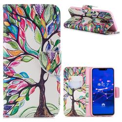 The Tree of Life Leather Wallet Case for Huawei Mate 20 Lite