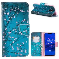 Blue Plum Leather Wallet Case for Huawei Mate 20 Lite