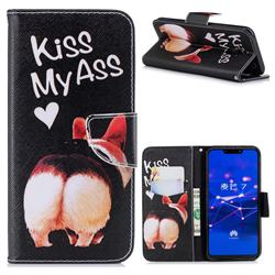 Lovely Pig Ass Leather Wallet Case for Huawei Mate 20 Lite