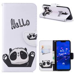 Hello Panda Leather Wallet Case for Huawei Mate 20 Lite