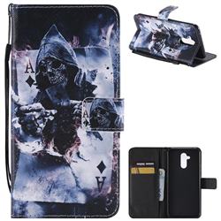 Skull Magician PU Leather Wallet Case for Huawei Mate 20 Lite