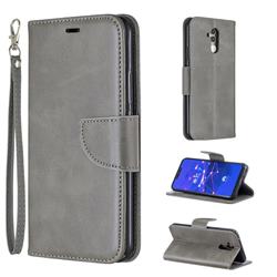 Classic Sheepskin PU Leather Phone Wallet Case for Huawei Mate 20 Lite - Gray