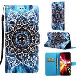Underwater Mandala Matte Leather Wallet Phone Case for Huawei Mate 20 Lite