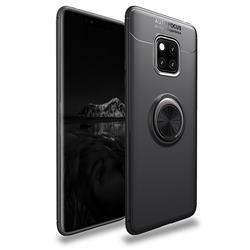 Auto Focus Invisible Ring Holder Soft Phone Case for Huawei Mate 20 Pro - Black