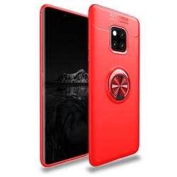 Auto Focus Invisible Ring Holder Soft Phone Case for Huawei Mate 20 Pro - Red