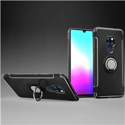Armor Anti Drop Carbon PC + Silicon Invisible Ring Holder Phone Case for Huawei Mate 20 Pro - Black