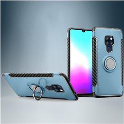 Armor Anti Drop Carbon PC + Silicon Invisible Ring Holder Phone Case for Huawei Mate 20 Pro - Navy