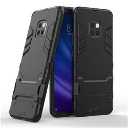 Armor Premium Tactical Grip Kickstand Shockproof Dual Layer Rugged Hard Cover for Huawei Mate 20 Pro - Black