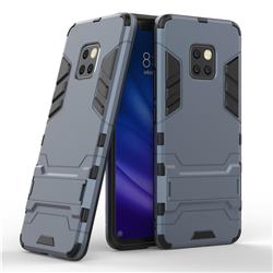 Armor Premium Tactical Grip Kickstand Shockproof Dual Layer Rugged Hard Cover for Huawei Mate 20 Pro - Navy