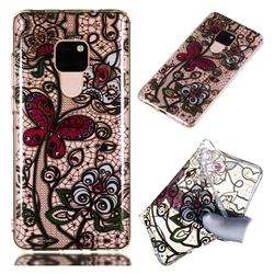 Butterfly Flowers Super Clear Soft TPU Back Cover for Huawei Mate 20 Pro