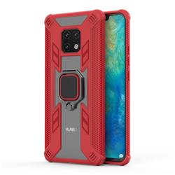 Predator Armor Metal Ring Grip Shockproof Dual Layer Rugged Hard Cover for Huawei Mate 20 Pro - Red