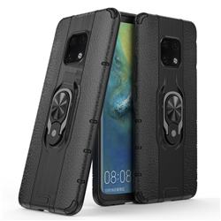 Alita Battle Angel Armor Metal Ring Grip Shockproof Dual Layer Rugged Hard Cover for Huawei Mate 20 Pro - Black