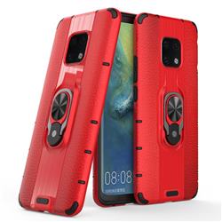 Alita Battle Angel Armor Metal Ring Grip Shockproof Dual Layer Rugged Hard Cover for Huawei Mate 20 Pro - Red