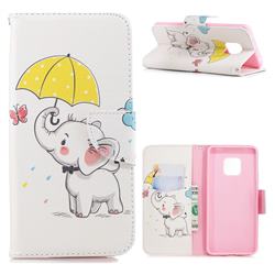 Umbrella Elephant Leather Wallet Case for Huawei Mate 20 Pro