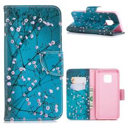 Blue Plum Leather Wallet Case for Huawei Mate 20 Pro