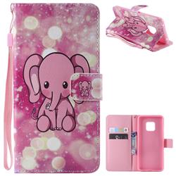 Pink Elephant PU Leather Wallet Case for Huawei Mate 20 Pro