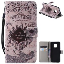 Castle The Marauders Map PU Leather Wallet Case for Huawei Mate 20 Pro