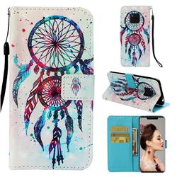 ColorDrops Wind Chimes 3D Painted Leather Wallet Case for Huawei Mate 20 Pro