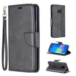 Classic Sheepskin PU Leather Phone Wallet Case for Huawei Mate 20 Pro - Black