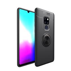 Auto Focus Invisible Ring Holder Soft Phone Case for Huawei Mate 20 X - Black