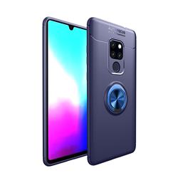 Auto Focus Invisible Ring Holder Soft Phone Case for Huawei Mate 20 X - Blue