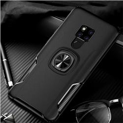 Knight Armor Anti Drop PC + Silicone Invisible Ring Holder Phone Cover for Huawei Mate 20 X - Black
