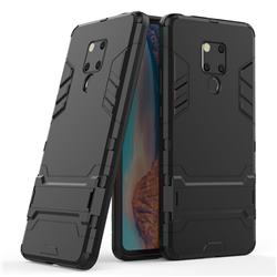 Armor Premium Tactical Grip Kickstand Shockproof Dual Layer Rugged Hard Cover for Huawei Mate 20 X - Black