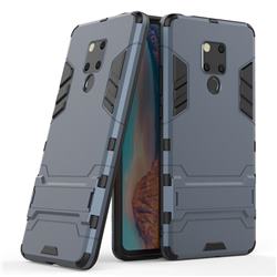Armor Premium Tactical Grip Kickstand Shockproof Dual Layer Rugged Hard Cover for Huawei Mate 20 X - Navy