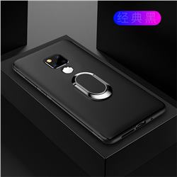 Anti-fall Invisible 360 Rotating Ring Grip Holder Kickstand Phone Cover for Huawei Mate 20 X - Black