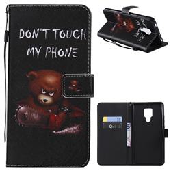 Angry Bear PU Leather Wallet Case for Huawei Mate 20 X