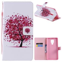 Colored Red Tree PU Leather Wallet Case for Huawei Mate 20 X