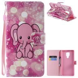Pink Elephant PU Leather Wallet Case for Huawei Mate 20 X