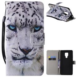 White Leopard PU Leather Wallet Case for Huawei Mate 20 X