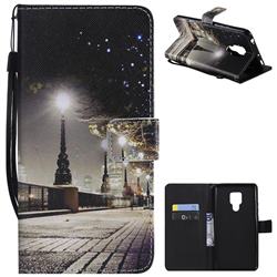 City Night View PU Leather Wallet Case for Huawei Mate 20 X