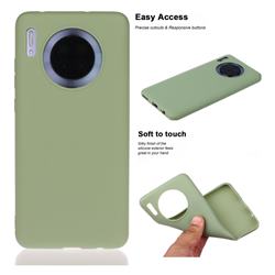 Soft Matte Silicone Phone Cover for Huawei Mate 30 - Bean Green