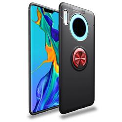 Auto Focus Invisible Ring Holder Soft Phone Case for Huawei Mate 30 - Black Red