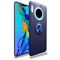 Auto Focus Invisible Ring Holder Soft Phone Case for Huawei Mate 30 - Blue