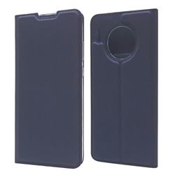 Ultra Slim Card Magnetic Automatic Suction Leather Wallet Case for Huawei Mate 30 - Royal Blue