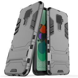 Armor Premium Tactical Grip Kickstand Shockproof Dual Layer Rugged Hard Cover for Huawei Mate 30 Lite(Nova 5i Pro) - Gray