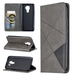 Prismatic Slim Magnetic Sucking Stitching Wallet Flip Cover for Huawei Mate 30 Lite(Nova 5i Pro) - Gray