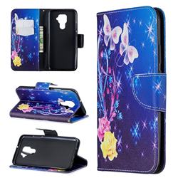 Yellow Flower Butterfly Leather Wallet Case for Huawei Mate 30 Lite(Nova 5i Pro)
