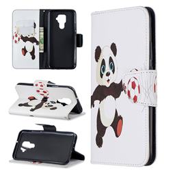 Football Panda Leather Wallet Case for Huawei Mate 30 Lite(Nova 5i Pro)